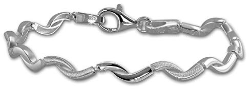 SilberDream Welle Armband 18,5cm Damen Armschmuck 925er Sterling Silber SDA448J Silber Armband