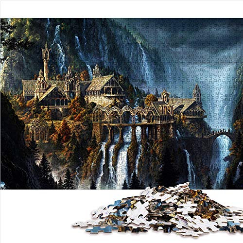 Visionpz 1000-teiliges Puzzle für erwachsenes Kinderspielzeug Herr der Ringe Talburg Familienpuzzleset Landscape Puzzle-Lernspiel für den Stressabbau bei Erwachsenen 75x50cm