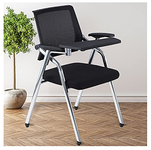 Chaise de nidification à bras de tablette en maille, chaise pliante Chaise de tablette Tablette Chaise de nidification, chaise mobile avec tablette, chaises de réception invité Chaises pour l'église d
