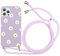 Yoedge Coque Collier pour Apple iPhone 6 / 6S Cordon Violet Silicone Motif Dessin, Etui Housse avec Cordon Réglable Téléphone Lanyard Case pour iPhone 6S 4,7 Antichoc Collier Cover, Marguerite 1
