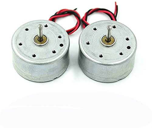Gfpql WYanHua-Électrique 2pcs Micro 300 Solar Motor, DC 1.5V 3V 4,5V 5V 6V, 2 Épingles à fiche d'espacement pH 2.0mm, Moteurs de Brosse 2MM 2 Câble, DC Moteur DIY Jouets Mini Précision