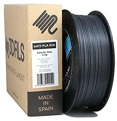 3DFILS Glitzerndes Filament für 3D-Drucker, PLA MAX: 1,75 mm, 1 kg, Galactic Gray
