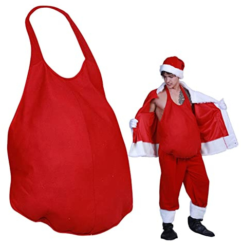 Dubbulon Ventre du Père Noël | Accessoire Cosplay Rembourré pour Homme - Fournitures Fête Noël