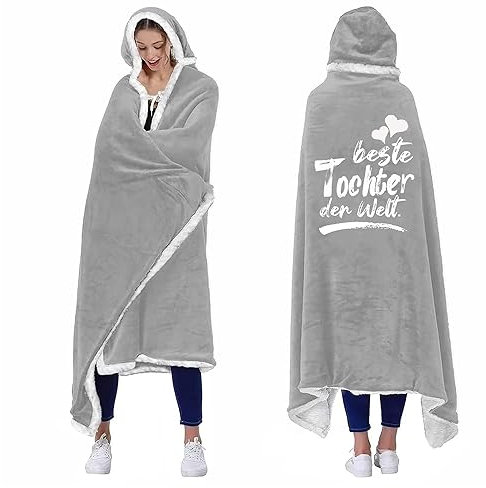 ACCZ Tochter Decke mit ärmeln - Witziges Mutter Tochter Geschenk für 18-jährige Mädchen zum Geburtstag oder Weihnachten