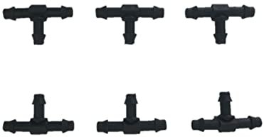 Conector Te de Microtubo -Accesorios de Riego por Goteo - Ideal para Empalmar Microtubos de Riego de Goteo de 4 mm - Resistente a los Rayos UV -Sistema de Dientes de Agarre – Dripalia 50 UNIDADES