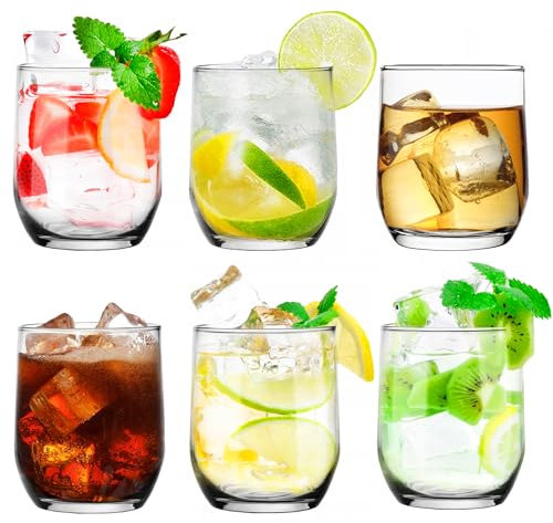 KONZEPT Tumbler Gläser Set 6-teilig (300 ml) – kristallklar & bruchfest, spülmaschinenfest - ideal für Wasser, Saft und Softdrinks