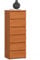 Home Collective Kommode mit 6 Schubladen Kommode Schlafzimmer Flur Wohnzimmer Organizer Kommode mit Schubladen 40 cm breit 109 cm hoch | braun Holz Highboard Sideboard Mehrzweckschrank Schrank schmal