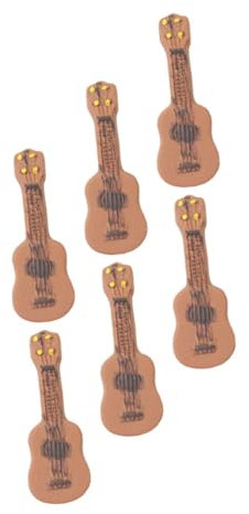 COSMEVIVI Mini Chitarra Finta 6 Pezzi Leggera E Facile Da Trasportare Per Decorare La Casa Delle Bambole