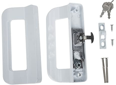 UKCOCO Schiebetürschloss Aluminiumlegierung Passend Für Glasschiebetüren Terrassentürgriff Robuster Türgriff Ersatz Für Schiebetürschlösser Geeignet Für Garagen Und Schuppen
