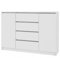 KUBUTKU Commode moderne - Buffet multifonction - Pour chambre à coucher, couloir, salon, bureau - Blanc - 120 x 97 x 40 cm - 2 portes et 4 tiroirs