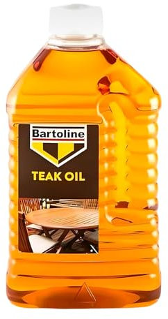 Teak Oil 2 litre for Wood Furniture & Outdoor Decking, Enhances Natural Grain, Protects Against Weather, Fast-Drying, Deep Penetrating for Long-Lasting Finish