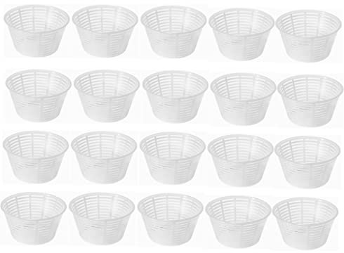 AlcoFermBrew 20 x Käseform 12x6.3cm - 0.5kg – Käseformen | Korb | Käseherstellung | Lab