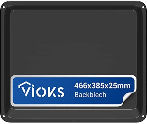 VIOKS Tiefes Backblech klein Ersatz für Backblech AEG 14002049002/9 466 x 385 x 25 mm Ofen Backblech Ausziehbar/Baking Tray/Fettpfanne Backofen Herd & email Backblech tief für Herd und Backofen