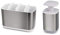 Joseph Joseph Bathroom Beauties - 2-teiliges Waschbeckenset mit großem Zahnbürstenhalter und hygienischem Seifenpumpenspender, Edelstahl