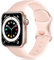 Epova Compatible con Correa Apple Watch 42mm 44mm 45mm 46mm 49mm, Mujer Hombre Silicona Pulsera para iWatch SE 3 Series 11 10 9 8 7 6 5 4 3 2 1, Rosa Arena, Grande