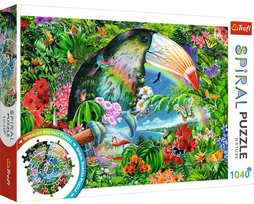 Spiral Puzzle Tropische Tiere (Puzzle): Panoramapuzzle