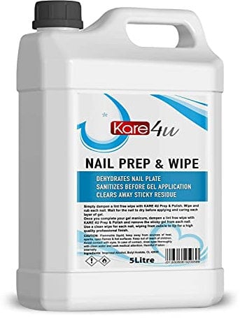 Prep And Wipe Nail Gel Polish Cleanser Cleaner UV LED Manicure 100ml to 10 Litre (5 LITRE)