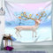 EHOMERY Wandteppich Uni Wandschmuck Küche Lila Hirsch Querformat Farbe Tapisserie Wandbehang Deko Groß Schlafzimmer Wohnzimmer Wanddekoration 138X100 Inches