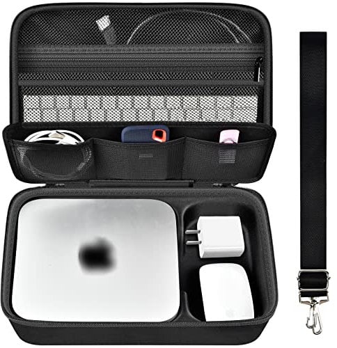 Case Compatible with Apple 2023 Mac Mini M2/Mac Mini M1 Pro Previous Model Desktop Computer, Hard Electronics Organiser Suitable for Keyboard, Magic Mouse, Charger and Accessories (Box Only) (Black)