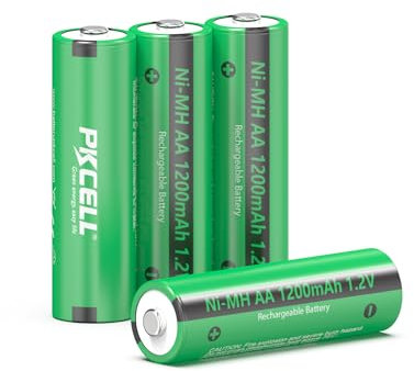 PKCELL AA Akku NIMH Wiederaufladbar Batterien 1200mAh 1,2V Vorgeladen für Solarlampen,4 Stück
