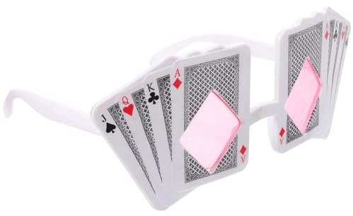 ifundom Poker-Brille Poker-Motto Jack Kings Queens -E Sonnenbrille Casinos Partygeschenke Pokerspielnacht Party-Dekoration