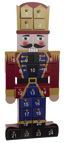Kurt Adler 17.3-inch Wooden Nutcracker Advent Calendar