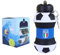 Dropish Borraccia in silicone design calcio Italia - Bambini, Ragazze e Adulti- Pieghevole - Senza BPA - Molto Resistente - 550ml