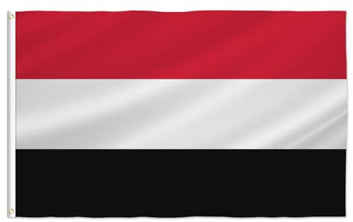 PTEROSAUR Bandiera dello Yemen, 9 x 15 m, bandiera nazionale yemenita, occhielli in ottone, striscione decorativo per interni ed esterni