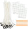 Kerzendochte für Kerzen, 100stk Kerzendocht Set Cotton Dochte für die Kerzenherstellung Candle DIY