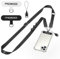 MoKo Universal Telefon Lanyard, Nylon einstellbar Crossbody Telefon Lanyard mit 1× Telefon Strap, 2× Patches, 1× Tether, Hals Handy Lanyard für Männer Frauen kompatibel mit meisten Smartphone, schwarz