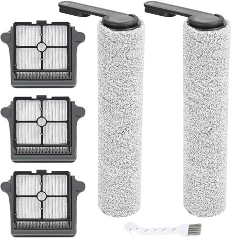 Rrochio Accessori Ricambi per Tineco Floor One S7 Pro, 2 Spazzole a Rullo 3 Filtri HEPA per Aspirapolvere Tineco S6 Lavapavimenti Accessorio di Ricambio Originale