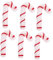 jojofuny 6 Stück Wollfilz Krücken Dekorationen Weihnachts Zuckerstangen Ornamente Weihnachts Zuckerstangen Weihnachtsdekor DIY Weihnachtsschmuck Zuckerstangen Plüsch Wollfüllung