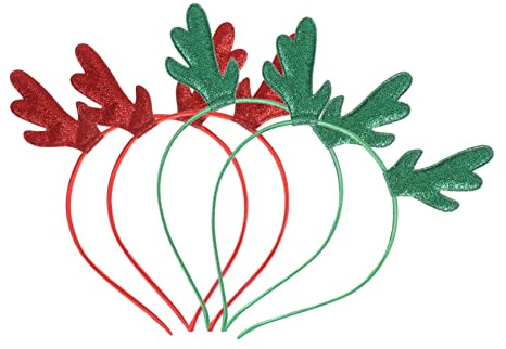 DEARMAMY 4stücke Geweih-haarreif für Frauen und Mädchen Weihnachts-haaraccessoires Haarband aus Geweih-design für Kinderfeiern