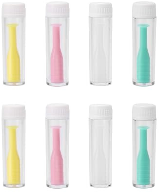 8 unidades de lentes de contacto, kit de removedor de lentes de contacto de silicona, con caja, removedor de lentes de contacto de silicona, aplicador de ayuda para lentes suaves y duras