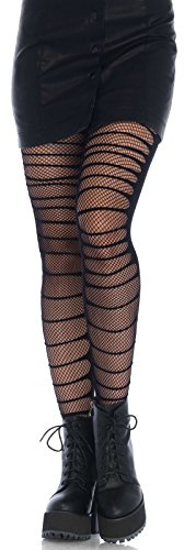 Leg Avenue womens Dark Alternative Fishnet Tights Costume Hosiery, Shredded, One Size US
