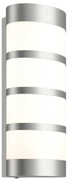 Lampenwelt Edelstahl LED Wandlampe aussen, Aussenwandleuchte IP54 Leuchtmittel warmweiss (3.000K) Wandleuchte Außenbeleuchtung Wand für Hof Garten