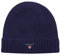 GANT Herren Unisex. Wool Lined Beanie Strickmütze, Marine, Einheitsgröße