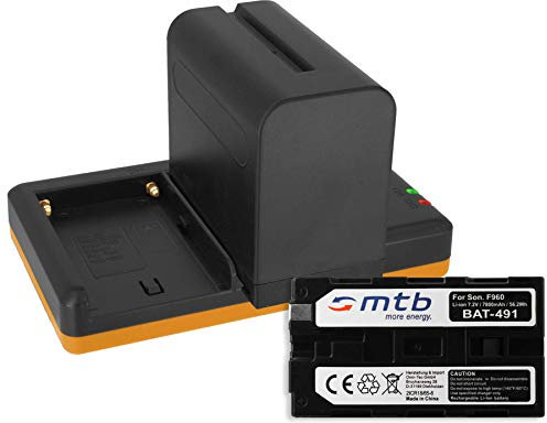 2X Akku (7800mAh) + Dual-Ladegerät (USB) NP-F960, F970 für viele Sony Camcorder/Neewer LED Videoleuchten/ATOMOS Shogun, Ninja… und weitere - Siehe Kompatibilitätsliste