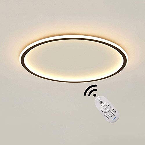 BEHWU LED Deckenleuchte rund Lampe Moderne Wohnzimmerlampe Ring Designer Deckenlampe Metall Acryl Beleuchtung Schlafzimmer Küche Esszimmer Lichter Dimmbar 3000K-6000K Φ60CM 45W