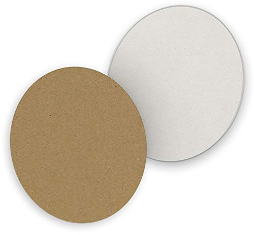 itenga 40x Bierdeckel Untersetzer aus Pappe I Kraftpapier I Braun Weiß I rund, Ø 10,7 cm I ideal als Untersetzer bei Anlässen und Festlichkeiten