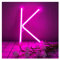 ENUOLI Pink Letter K Letter Neon Signs LED Alphabet Neon Art Lights USB/Battery Powered Wall Hanging Lights for Bedrooms Bar Club Festival Christmas Birthday Wedding Party