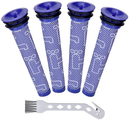 Leadaybetter Filtro di ricambio per aspirapolvere Dyson Animal DC58 DC59 V6 V7 V8 Absolute Total Clean, confezione da 4 filtri lavabili, confrontare con il pezzo # 965661-01