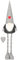 SPRINGOS Figura gnomo di Natale regolabile in altezza max. 130 cm cuore rosso sul berretto gambe telescopiche
