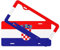 Kennzeichen- und Rahmen-Set Kroatien Flagge Kennzeichenrahmen 2er Set, vorne & hinten Kennzeichenhalter mit Befestigungssatz, rostfrei & wetterfest, Made in USA
