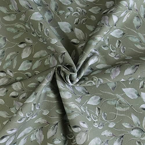 0,5m bedruckter Canvas-Stoff Baumwollstoff Meterware Oeko-Tex zertifiziert, Motivwahl, Motiv:Floral | grün
