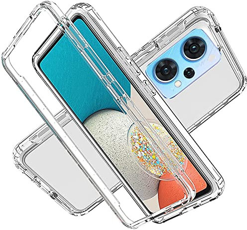 Funda para Realme 9 Pro Plus/Realme 9 4G,Carcasa Anti-Choque 360 Full Body Grados Doble Protección,Silicona TPU Frente y Duro PC Back,Cover realme 9 4G / 9 Pro Plus-Transparente