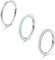 Diamday 3 Stück G23 Titan Nasenring Hoops für Frauen Scharnier 18G Septum Ring CZ Clicker Segment Septum Lippe Nase Ohr Augenbraue Tragus Hoop Helix Knorpel Conch Rook Daith Piercing Schmuck 8MM
