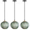 KOSHSH Pendelleuchte Glas Pendelleuchte Esstisch Grüne Hängelampe 3er Moderne Höhenverstellbar Pendellampe Grün Hängeleuchte Esszimmer Wohnzimmer Küche Bar Esszimmerlampe Hängend, E26(3Pack)