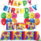 Decoracion Cumpleaños Globos Cumpleaños Pancarta Cumpleaños Cumpleaños Vajilla Set Manteles Platos Vasos Servilletas