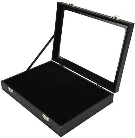 Jiawu Pin-Vitrine, Militär-Schattenbox, Pin-Sammlungsdisplay, militärische Medaillen-Vitrine, Pin mit UV-geschütztem, lichtbeständigem, durchsichtigem Display-Halter, Brettrahmen